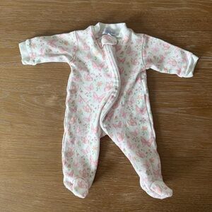 Adorable Pink Butterfly Kids Footie